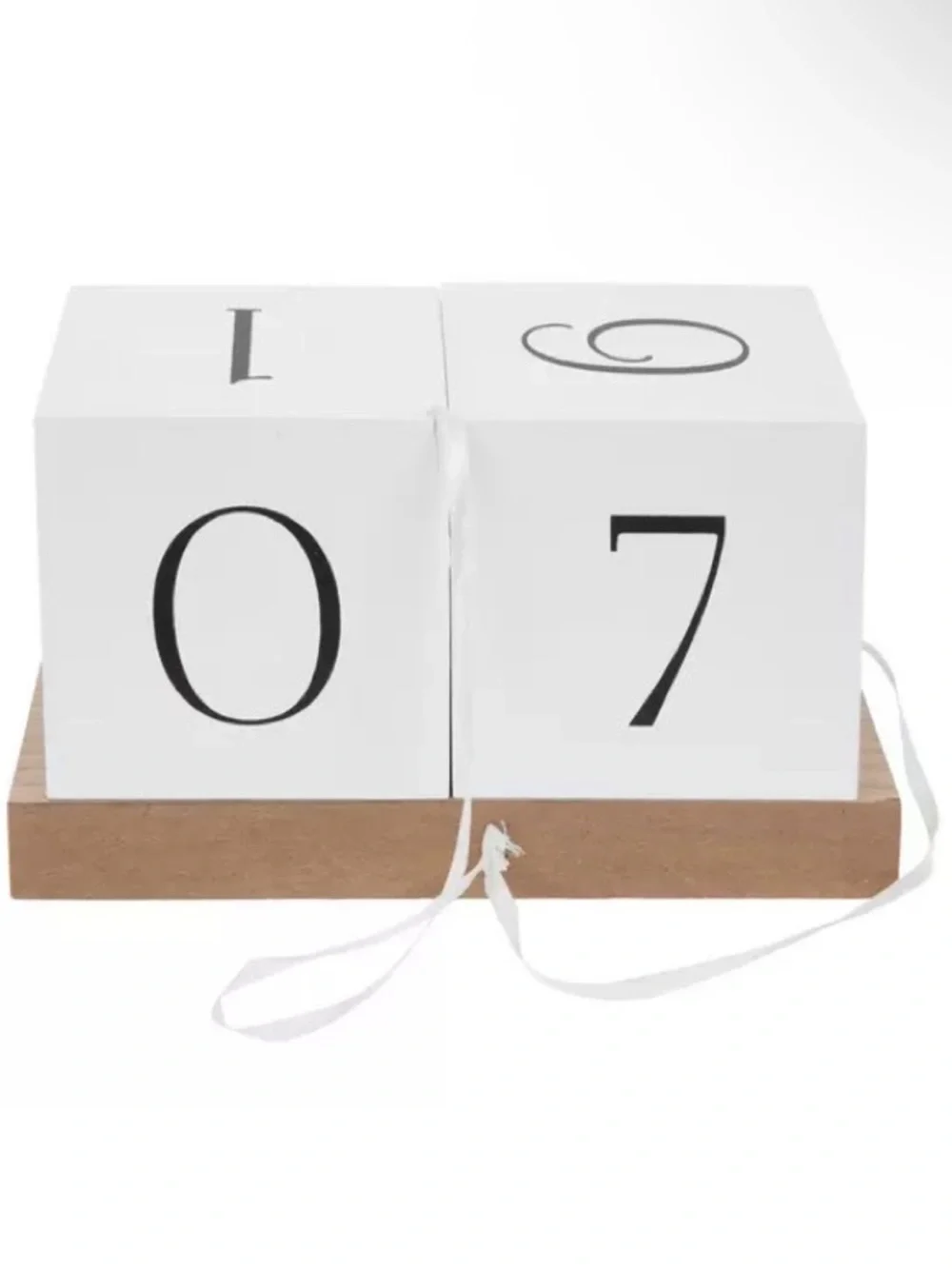 Wooden 'Days Until I Do' Wedding Countdown Blocks - White & Natural
